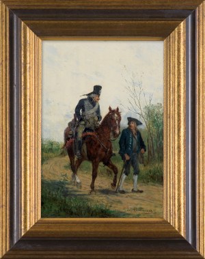 Jan Chełmiński, SPOTKANIE NA DRODZE, ok. 1875