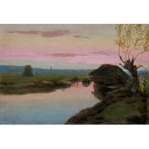 Wiktor Korecki, SUNSET OVER THE MILL, ca. 1930