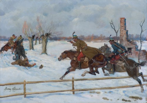Jerzy Kossak, POGOŃ UŁANÓW ZA BOLSZEWIKAMI, 1938