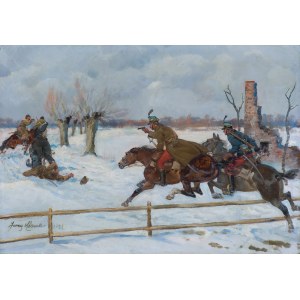 Jerzy Kossak, LA POURSUITE DES BOLCHEVIQUES PAR LES ULANS, 1938