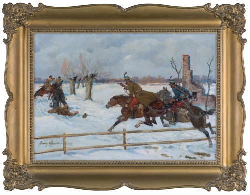Jerzy Kossak, POGOŃ UŁANÓW ZA BOLSZEWIKAMI, 1938