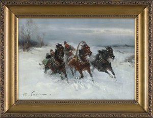 Czesław (I. Zygmuntowicz) Wasilewski, TRÓJKA W ZIMOWYM PEJZAŻU