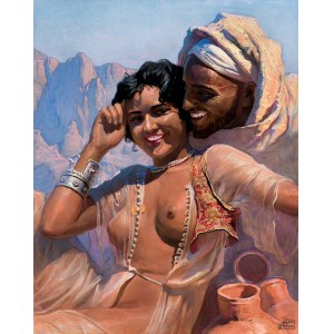 Adam Styka, FLIRT. MAROKAŃSKA IDYLLA, ok. 1930