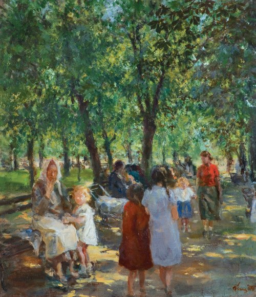 Marcin Kitz, SŁONECZNY DZIEŃ W PARKU, 1940