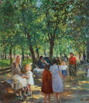 Marcin Kitz, SŁONECZNY DZIEŃ W PARKU, 1940