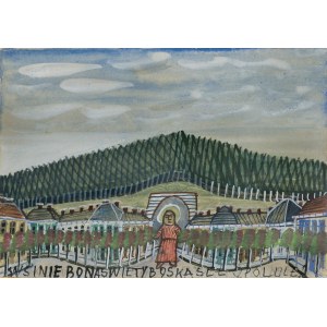 Nikifor Krynicki, LANDSCAPE WITH A SAINT