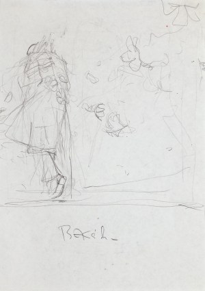 Zdzisław Beksiński, SZKIC DO OBRAZU Z ODCHODZĄCĄ POSTACIĄ, ok. 1986