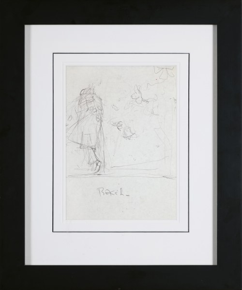 Zdzisław Beksiński, SZKIC DO OBRAZU Z ODCHODZĄCĄ POSTACIĄ, ok. 1986