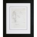Zdzisław Beksiński, SKETCH FOR A PAINTING FEATURING A FIGURE WALKING AWAY, ca. 1986