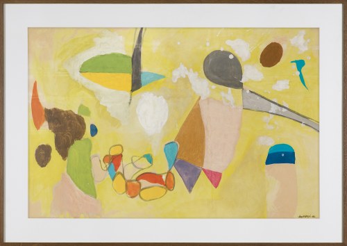 Marek Włodarski, KOMPOZYCJA NA ŻÓŁTYM TLE, 1956