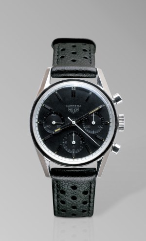 Manufaktura: Heuer, HEUER Z CZARNĄ TARCZĄ