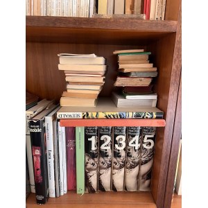 Collezione di libri d'arte e arredamento inclusa l'enciclopedia degli artisti Mondadori in 5 volumi.