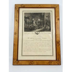 A pair of 18th-century French engravings from the Galerie du Palais Royal, after David Teniers and Jacques Courtois