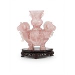 Zun vase with a double ram