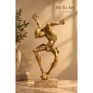 Grand socle de table en bronze en forme de putto, début du XXe siècle, 40 cm