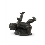 Grand socle de table en bronze en forme de putto, début du XXe siècle, 40 cm