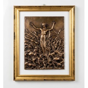Pericle Fazzini, La Resurrezione Bassorilievo in bronzo , cm 23x32 con autentica