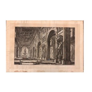 Luigi Rossini (1790-1857) - Veduta interna della Basilica di San Giovanni in Laterano - 1830 circa