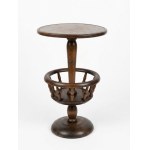 Side table with storage basket (Work Table) Turned wood, 54.5 x 32 cm