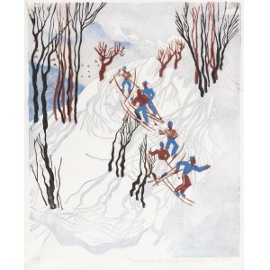 Janina Konarska (1902, Łódź – 1975, Warsaw), *Skiers*, 1931