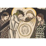 Bogna Krasnodębska-Gardowska (1900 Sosnowiec - 1986 ), Droga krzyżowa, stacja VI Jezusa Twarz ociera św. Weronika, 1926-1928