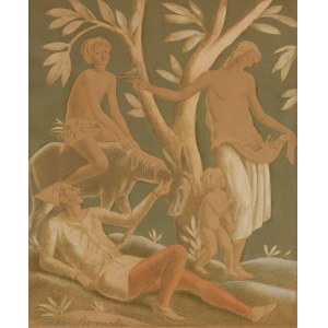 Wacław Borowski (1885, Łódź - 1954, Łódź), « Le Printemps » (extrait du IIe recueil de lithographies), 1927