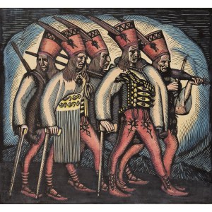 Władysław Skoczylas (1883 Wieliczka - 1934 Warszawa), Pochód zbójników I (z chmurą), 1915