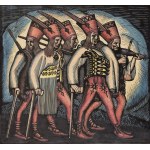 Władysław Skoczylas (1883 Wieliczka - 1934 Warszawa), Pochód zbójników I (z chmurą), 1915