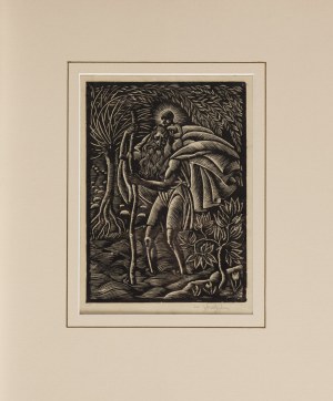 Władysław Skoczylas (1883 Wieliczka - 1934 Warszawa), Św. Krzysztof, 1915