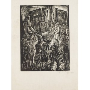 Stefan Mrożewski (1894 Częstochowa - 1975 Walnut Creek, Stany Zjednoczone), Ilustracja do Król w złotej masce