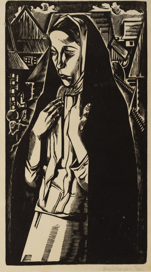 Tadeusz Kulisiewicz (1899 Kalisz - 1988 Warszawa), Dziewczyna w czarnej chuście, 1936