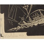 Stefan Rassalski (1910, Symonów – 1972, Warsaw), Don Quixote Discovers America, 1963
