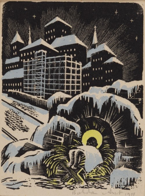 Bohdan Arct (1914 - 1973), Miasto z szopką, 1950