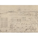 Joseph Hecht (1891 Łódź – 1952 Paris), „Der Bau der Arche“ aus der Serie „Die Arche Noah“, 1926