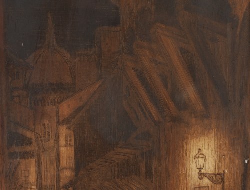 Feliks Jabłczyński (1865 Warszawa - 1928 Warszawa), Ponte Vecchio we Florencji, około 1910
