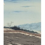 Tokuriki Tomikichirō (1902–2000), „Blick auf den Fuji vom Fujimi-Plateau“ aus der Serie „36 Ansichten des Fuji“