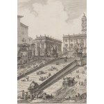 Giovanni Battista Piranesi (1720, Mogliano Veneto - 1778, Rome), « Vue du Capitole romain avec l'escalier menant à l'église d'Araceli », tirée de la série « Vues de Rome », vers 1757