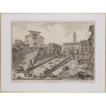 Giovanni Battista Piranesi (1720, Mogliano Veneto - 1778, Rome), « Vue du Capitole romain avec l'escalier menant à l'église d'Araceli », tirée de la série « Vues de Rome », vers 1757
