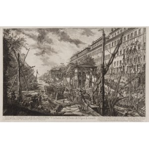 Giovanni Battista Piranesi (1720, Mogliano Veneto - 1778, Rome), « Veduta del Porto di Ripa Grande » tirée de la série « Vedute di Roma », vers 1753