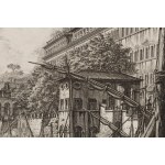 Giovanni Battista Piranesi (1720, Mogliano Veneto - 1778, Rome), « Veduta del Porto di Ripa Grande » tirée de la série « Vedute di Roma », vers 1753