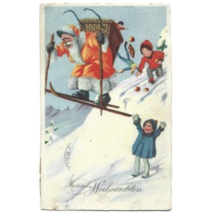 Christmas Postcard - Frohliche Weihnachten - Merry Christmas, 1927 [Free City of Gdańsk]