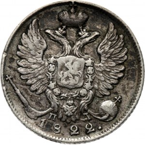 Rosja, Aleksander I, 10 kopiejek 1822 PD, Petersburg, rzadszy rocznik