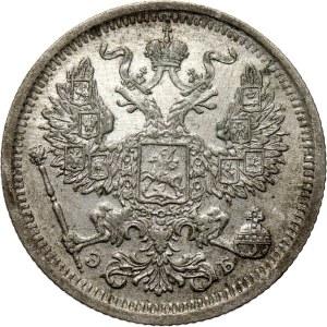 Rosja, Mikołaj II, 20 kopiejek 1906 EB, Petersburg