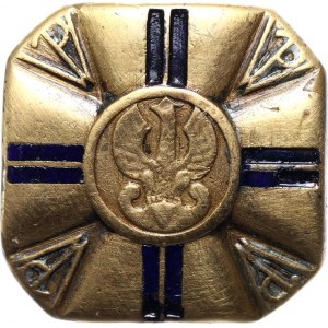 Polska, II RP, miniaturka odznaki Przysposobienia Wojskowego, stopień I