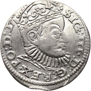 Zygmunt III Waza, trojak 1588, Ryga, duża głowa króla, pierwszy rocznik