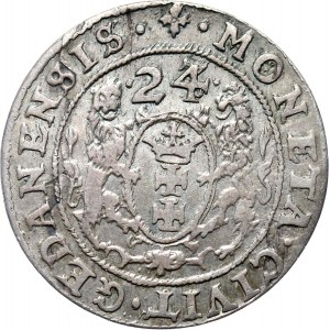 Zygmunt III Waza, ort 1624, przebitka 3/4, Gdańsk