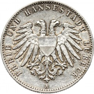 Niemcy, Lubeka, 2 marki 1901, Berlin, bardzo rzadkie