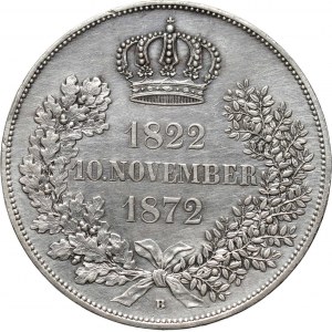 Niemcy, Saksonia, Johann i Amelia, 2 talary 1872 B, Hannower, ładne