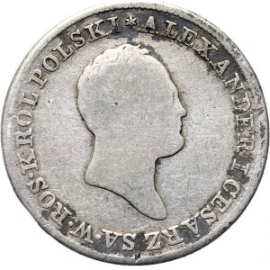 Aleksander I, 1 złoty 1824 I.B., Warszawa, rzadki rocznik