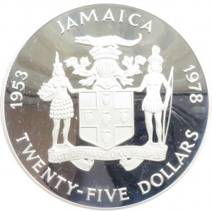 Jamajka, Elżbieta II, 25 dolarów 1978, 25-lecie panowania królowej 1953-1978